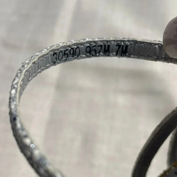 Womens Jonathan Kayne Silver Glitter Heels - Sz. 7 - Picture 4 of 6